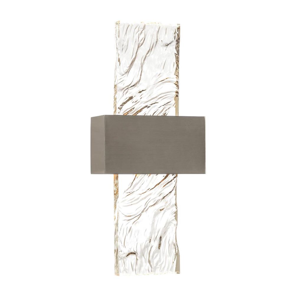 Wall Lighting Glass Panel Single-Light Wall Sconce - Clear