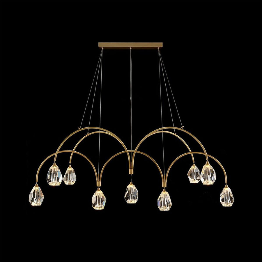 Chandeliers Polaris Cut Crystal Nine-Light Chandelier - Clear