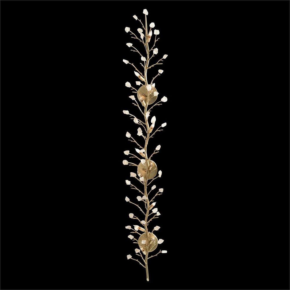 Wall Lighting Quartz Twelve-Light Wall Sconce - Off White, Silver