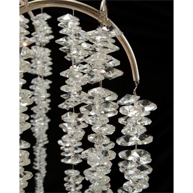 Chandeliers Lira Crystal Six-Light Chandelier - Silver - Iron