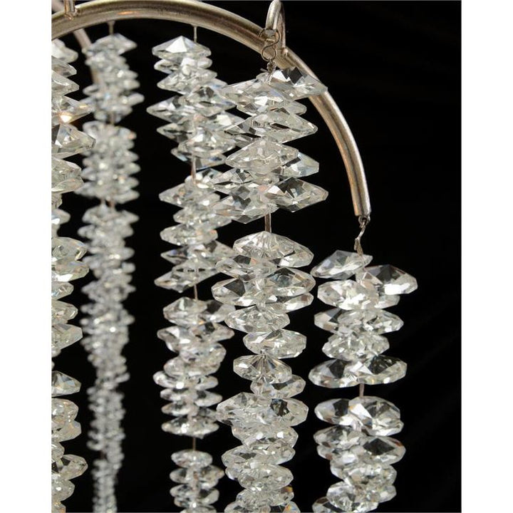 Chandeliers Lira Crystal Six-Light Chandelier - Silver - Iron