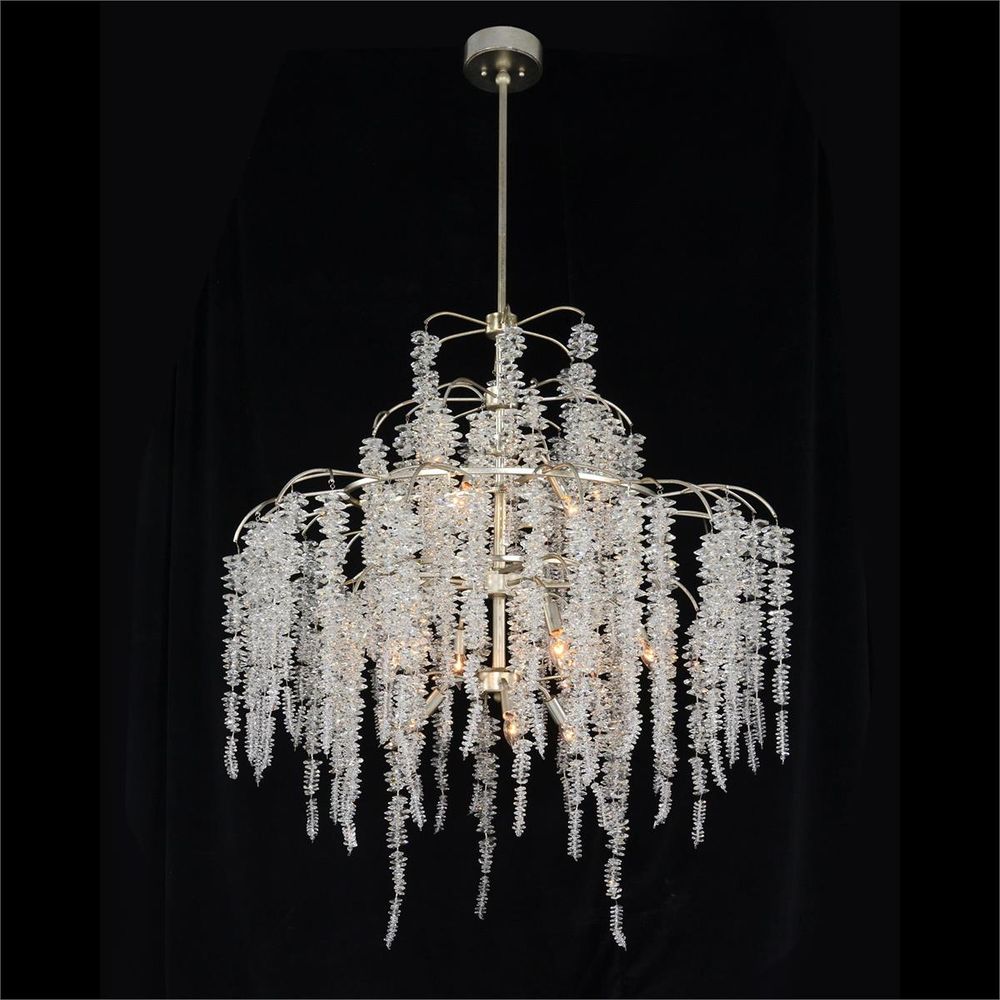 Chandeliers Cascading Crystal Twelve-Light Chandelier - Gold