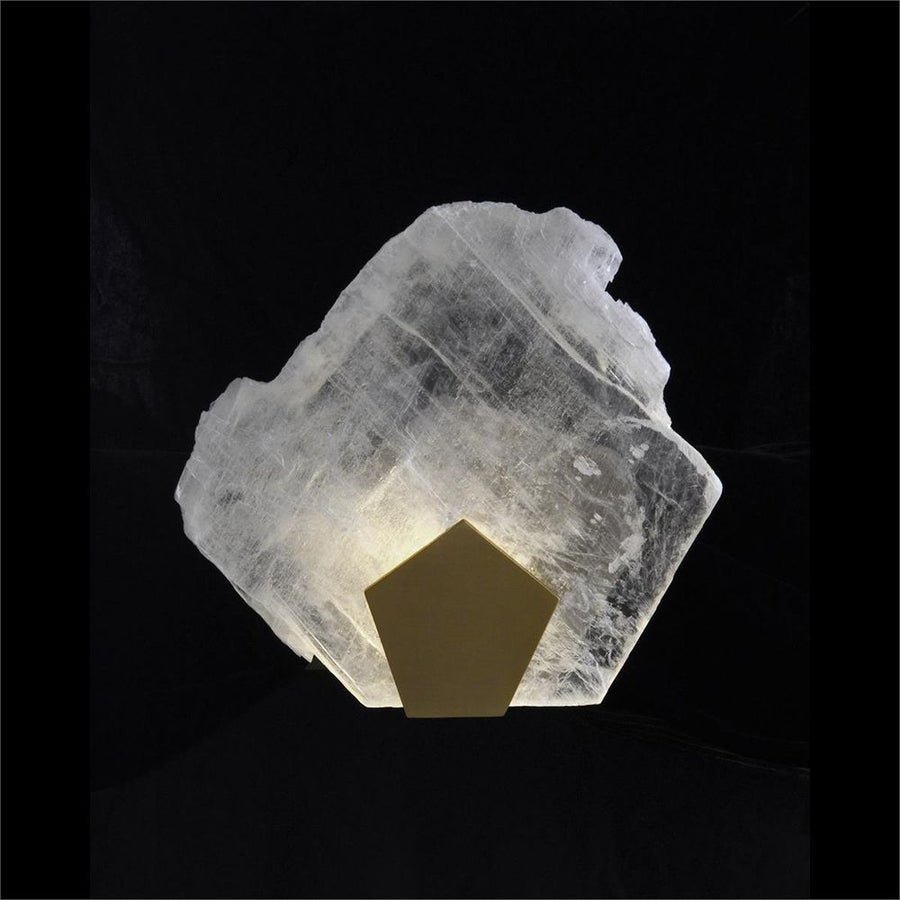 Wall Lighting Rosalia Pane Single-Light Wall Sconce In Antique Brass Finish - White - Steel