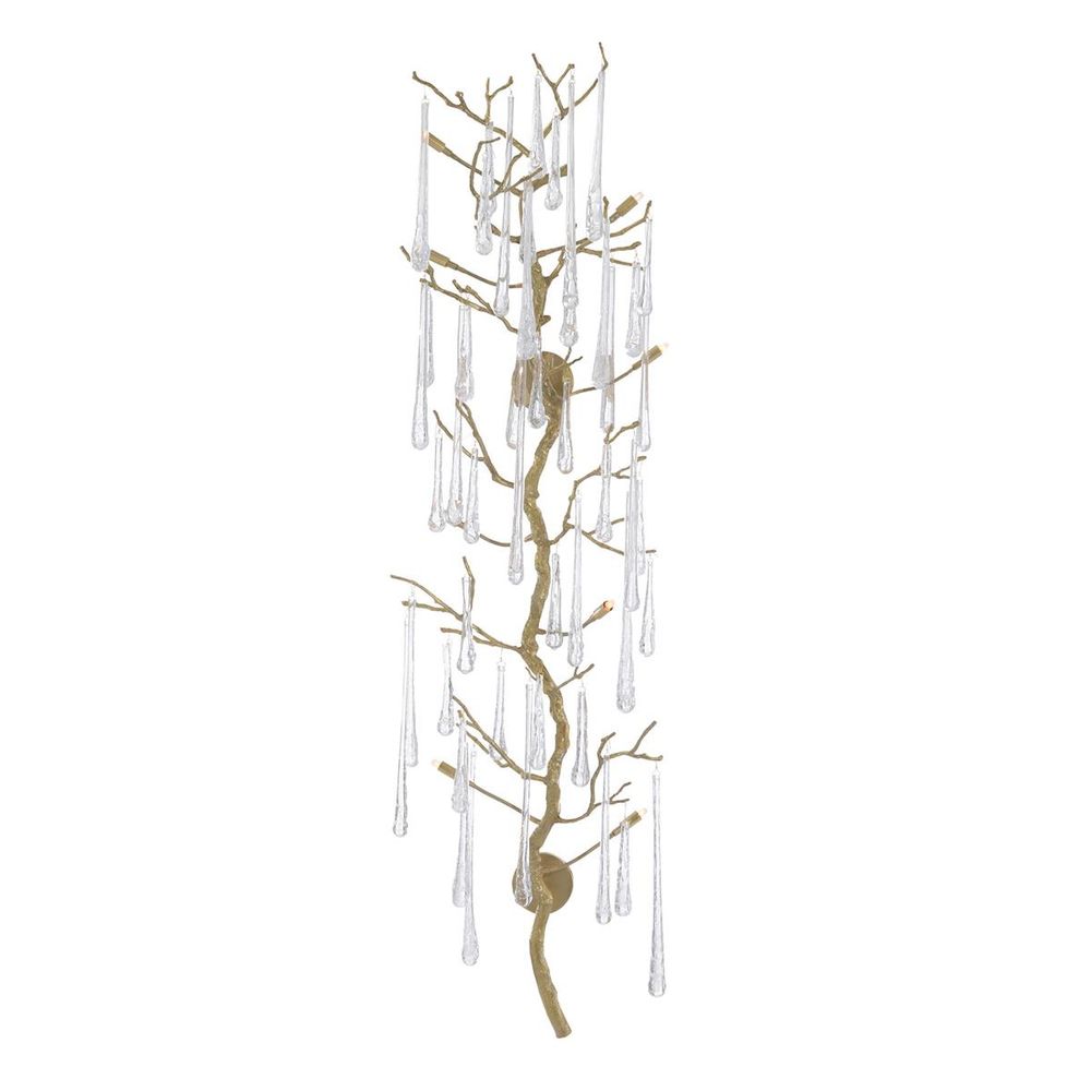 Wall Lighting Solis Eight-Light Wall Sculpture - Clear - Brass