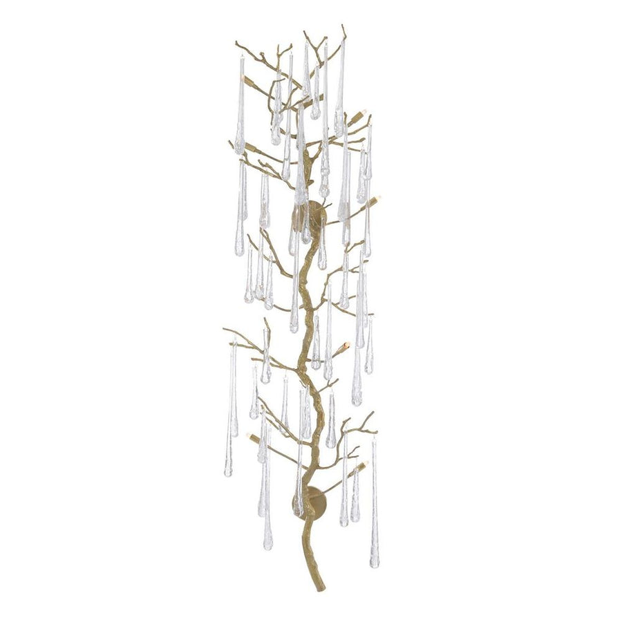 Wall Lighting Solis Eight-Light Wall Sculpture - Clear - Brass