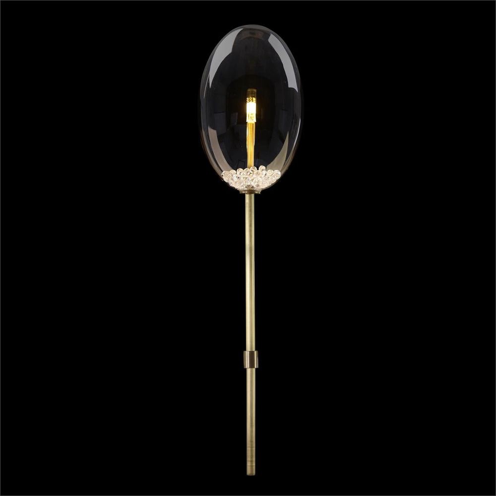 Wall Lighting Echo: Glass Globe Single-Light Wall Sconce - Clear