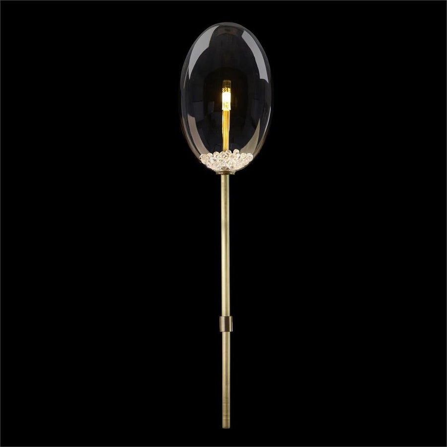 Wall Lighting Echo: Glass Globe Single-Light Wall Sconce - Clear