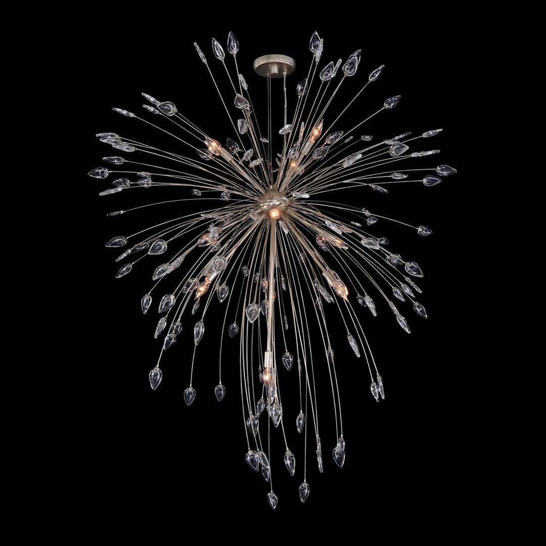 Solaria: Crystal Constellation Ten-Light Pendant - Silver - Iron