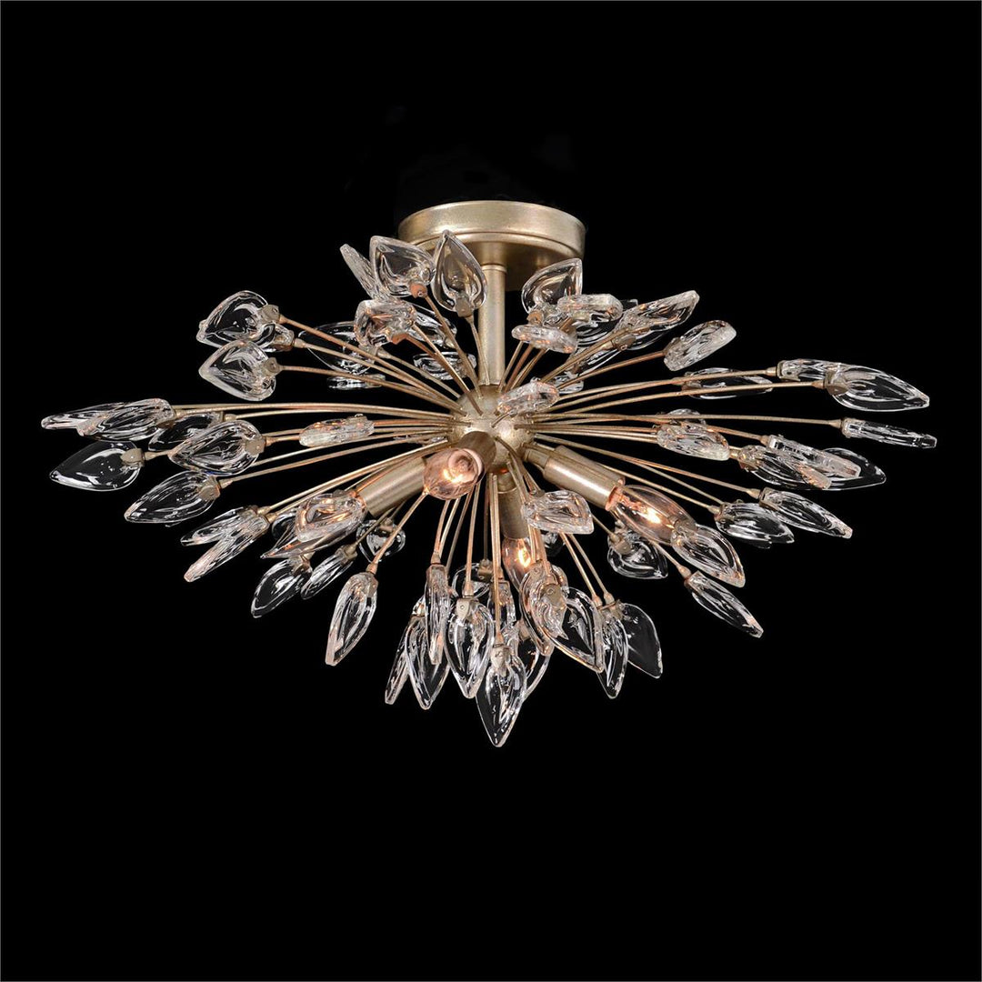 Dawn: Crystal Constellation Four-Light Semi-Flush - Silver