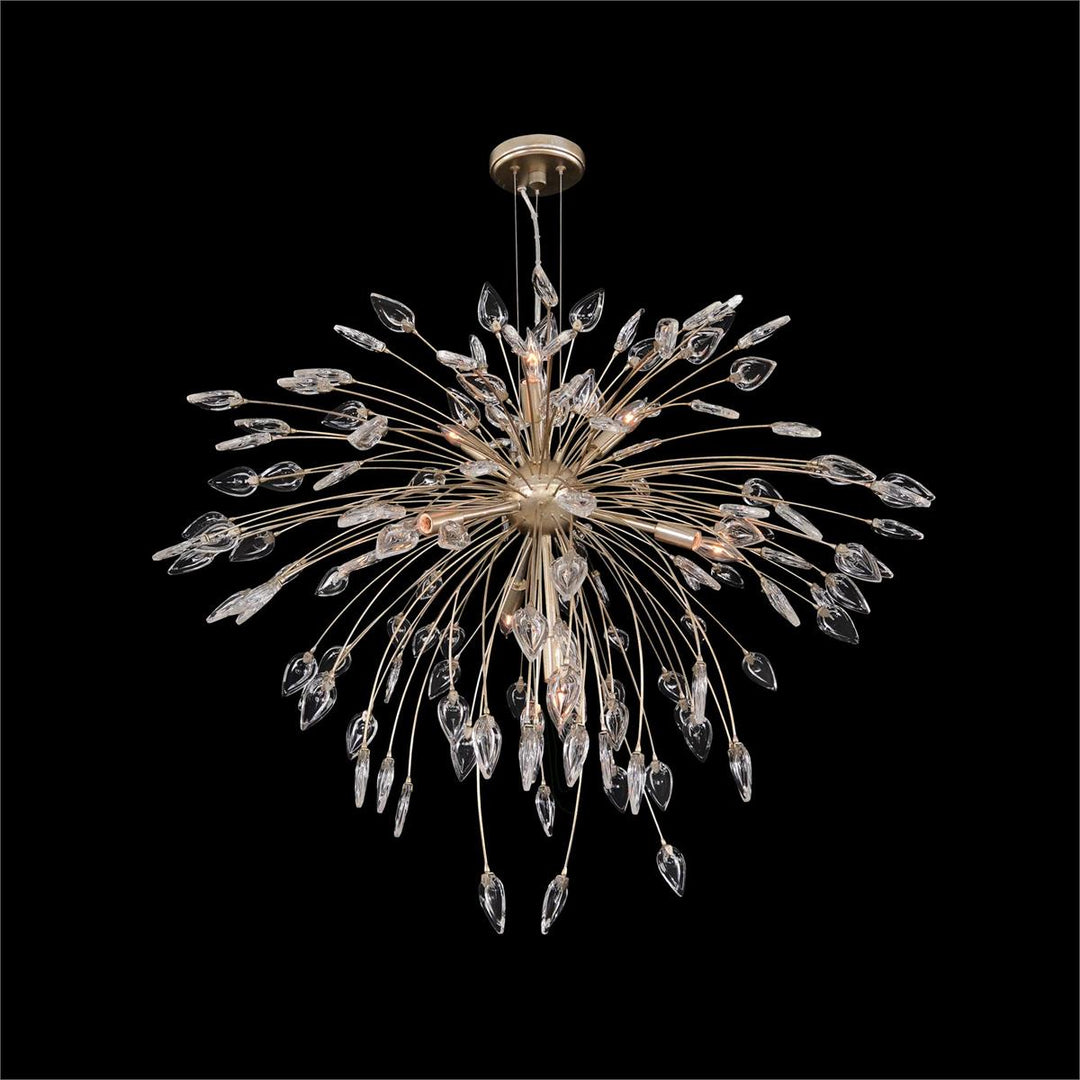 Dawn: Crystal Constellation Seven-Light Pendant Chandelier - Silver