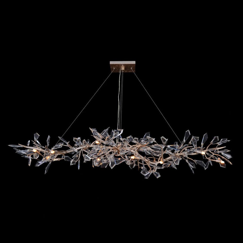 Chandeliers Kōtta Fourteen-Light Cut-Crystal Oblong Chandelier - Silver
