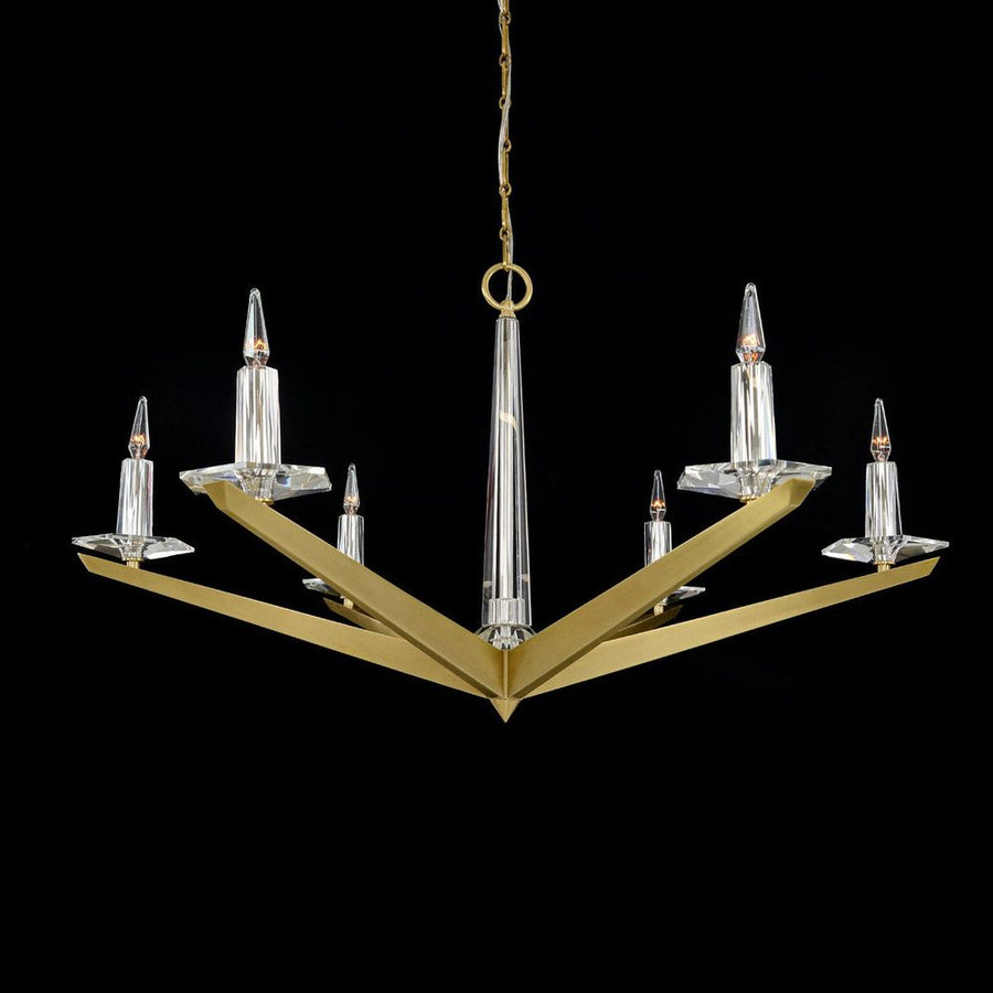 Chandeliers Antares Six Light Chandelier, Large Brass - Silver, Brass