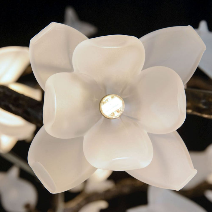 Chandeliers Churippu Magnolia & Tulip Glass Bronze Twelve-Light Halo Chandelier