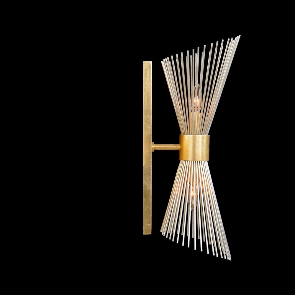 Wall Lighting Bonheur Two-Light Wall Sconce - Silver