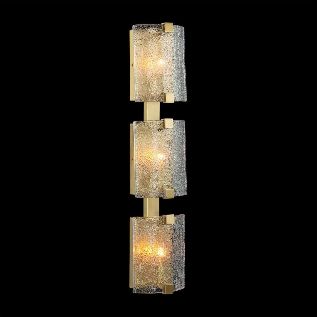 Clarion Three-Light Wall Sconce, Brass