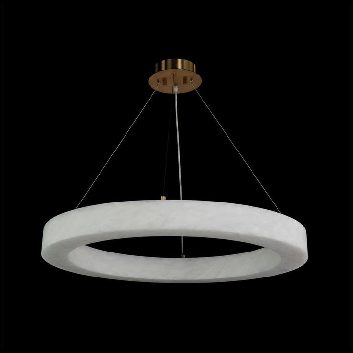  Alabaster Halo Pendant, Medium