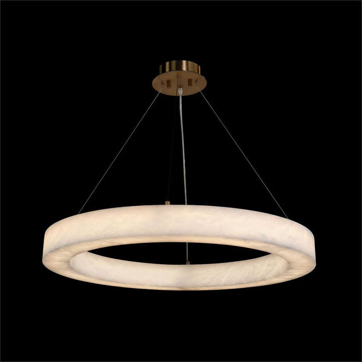  Alabaster Halo Pendant, Medium