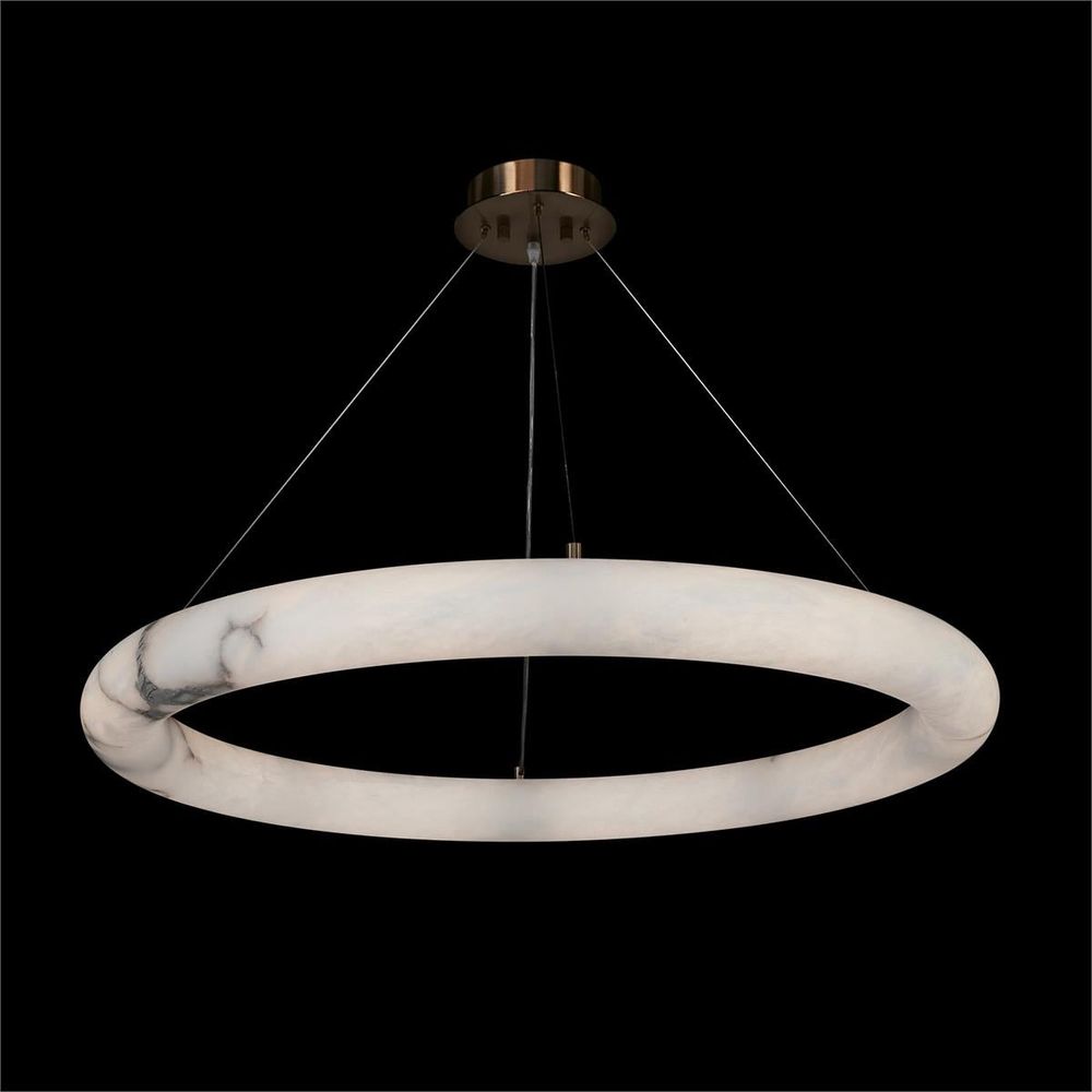  Alabaster Halo Pendant, Large