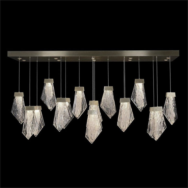  Lux Twenty-Seven-Light Horizontal Chandelier, Nickel