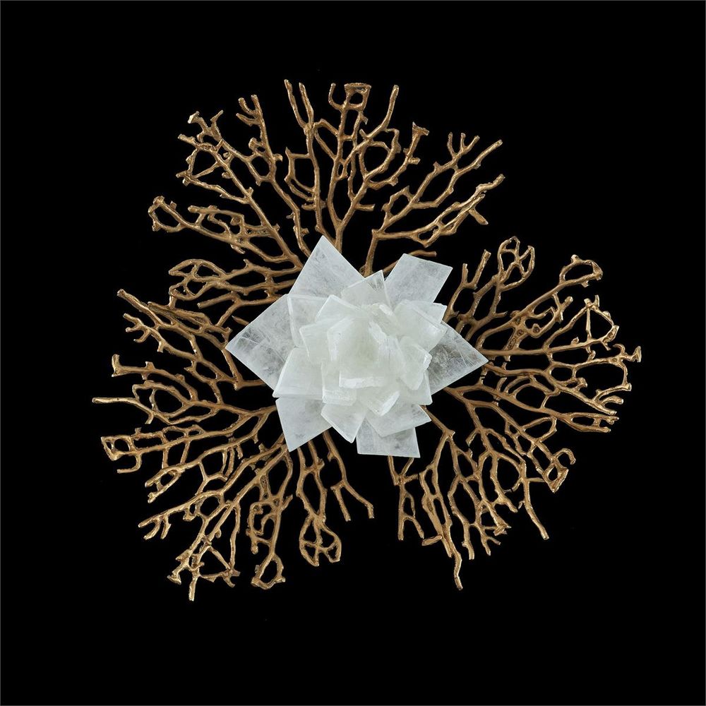  Stone Flora Wall Sconce, Brass