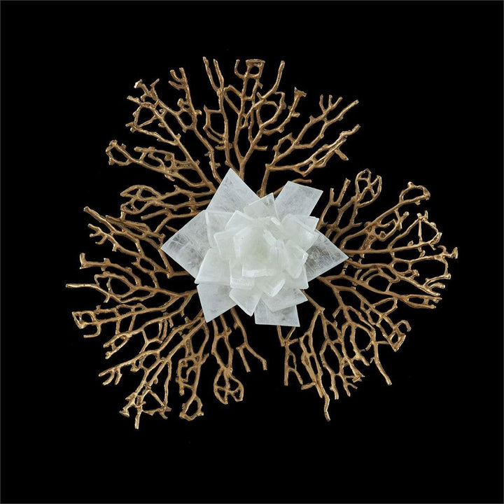  Stone Flora Wall Sconce, Brass