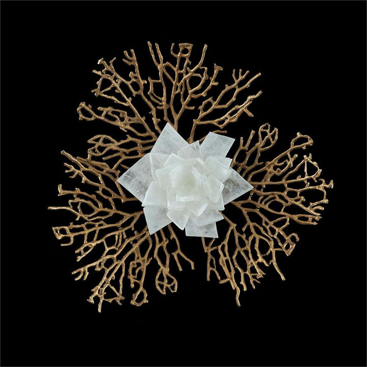  Stone Flora Wall Sconce, Brass