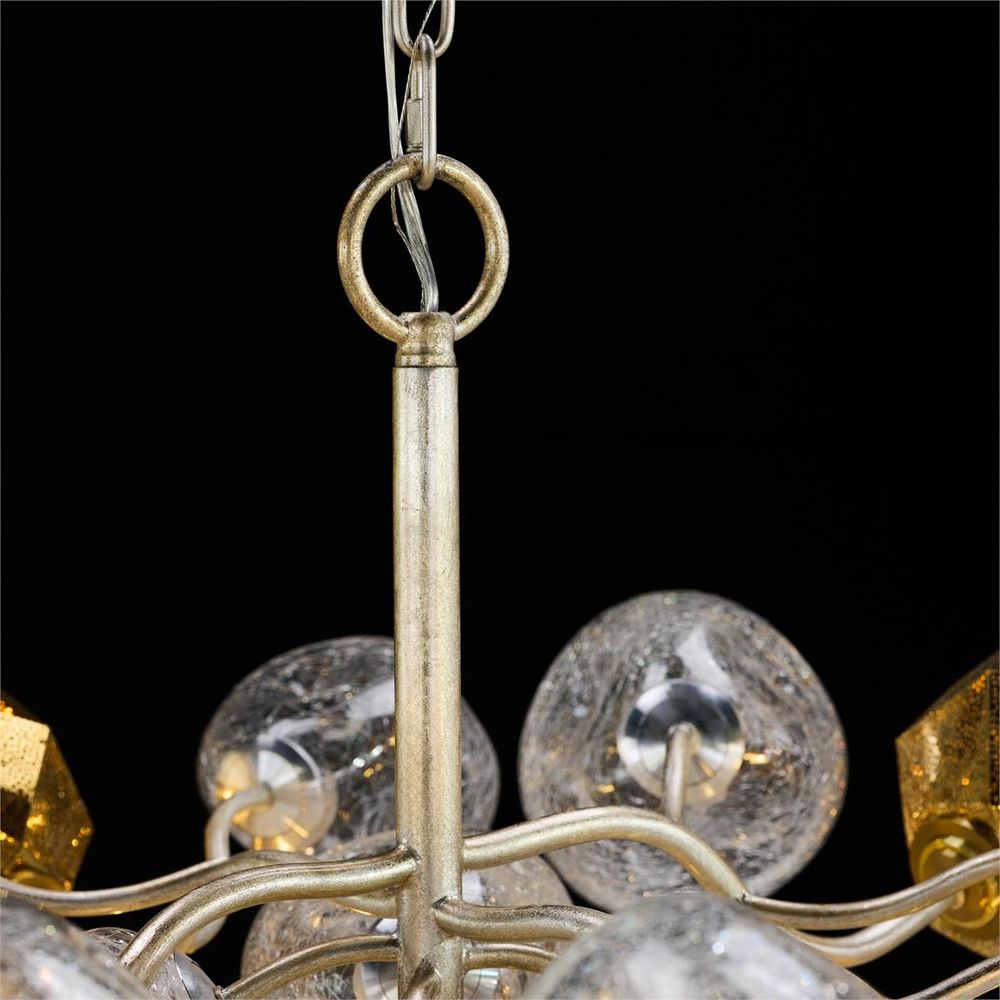 Gilded Sphere Cluster Chandelier