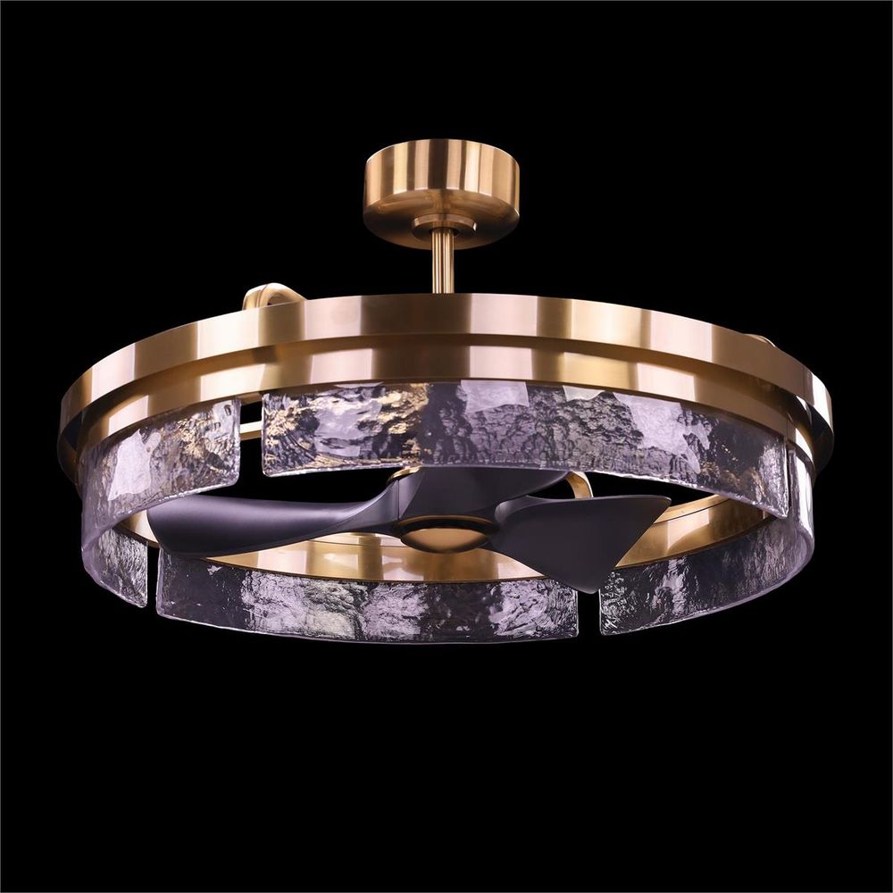 Chandeliers Sequoia Chandelier with Fan, Brass