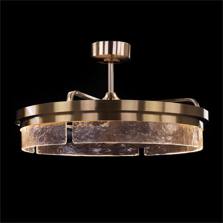 Chandeliers Sequoia Chandelier with Fan, Brass