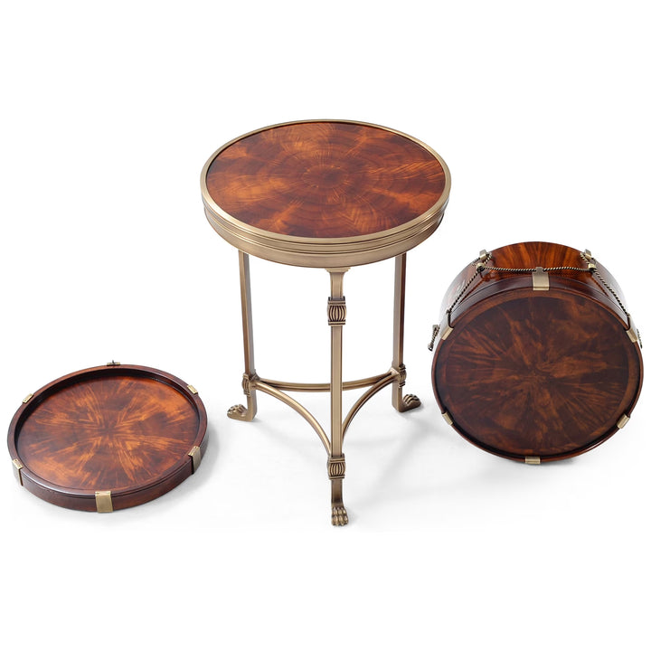 Beats in Time Side Table with Removable Drum Box