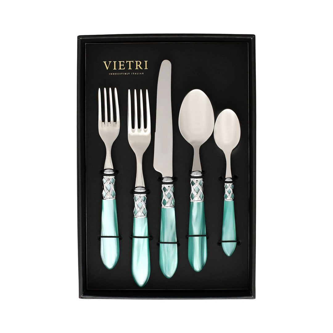 Aladdin Five-Piece Place Setting - Set of 4 - Aqua / Brilliant