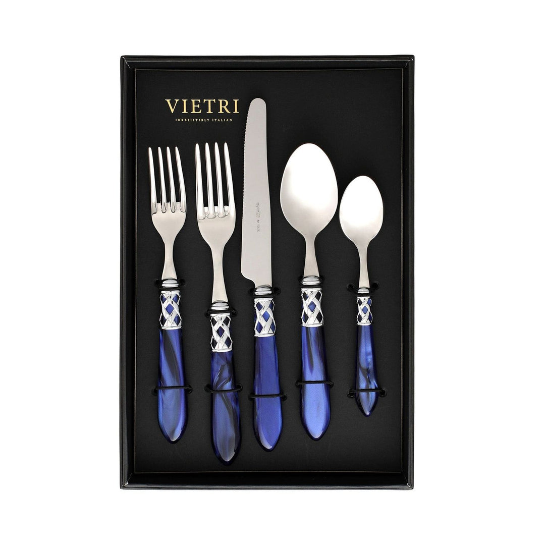 Aladdin Five-Piece Place Setting - Set of 4 - Blue / Brilliant