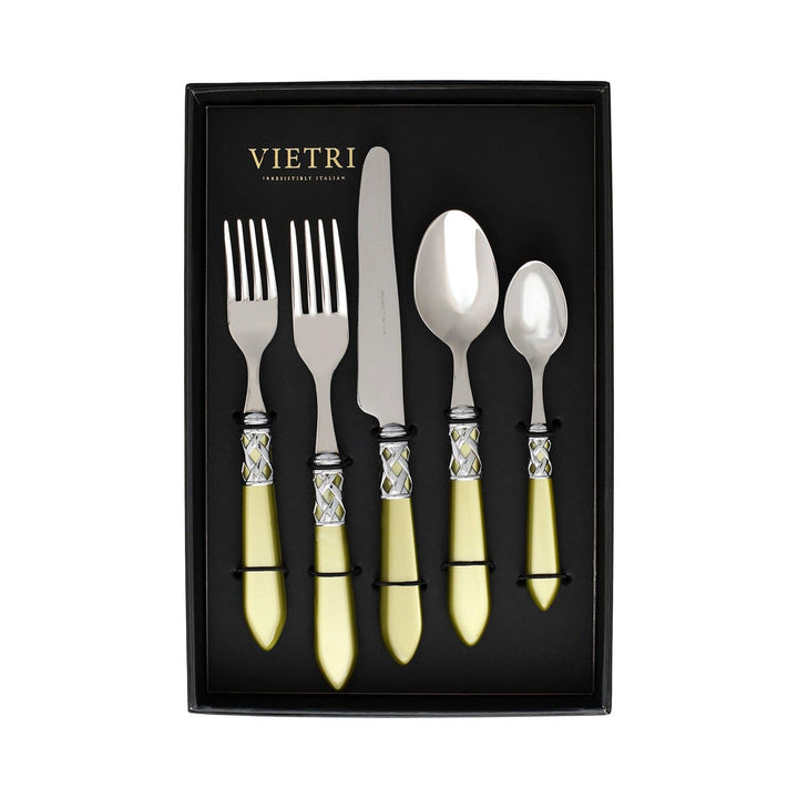 Aladdin Five-Piece Place Setting - Set of 4 - Chartreuse / Brilliant