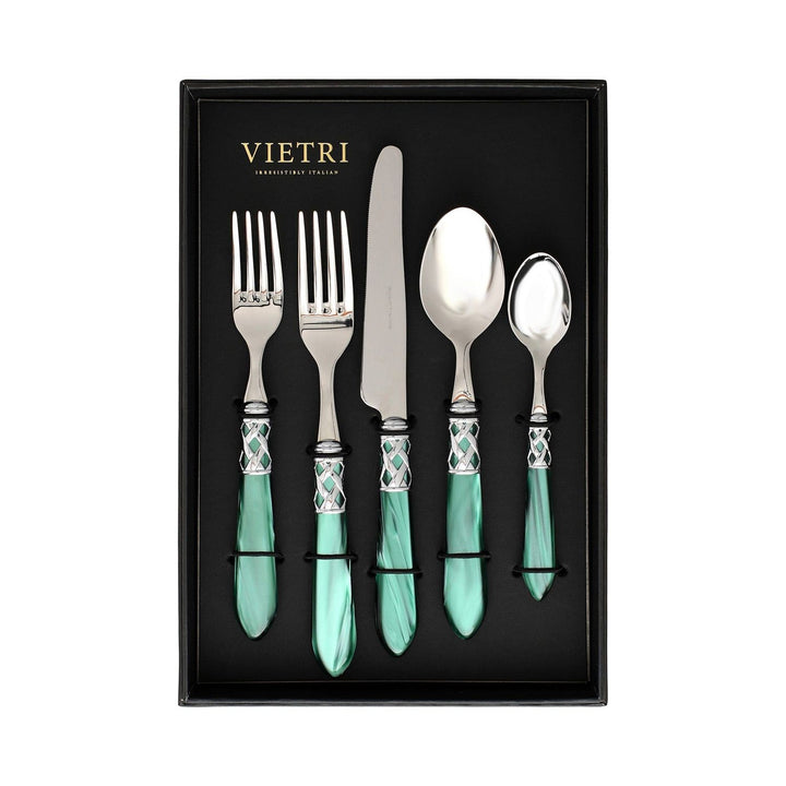 Aladdin Five-Piece Place Setting - Set of 4 - Green / Brilliant