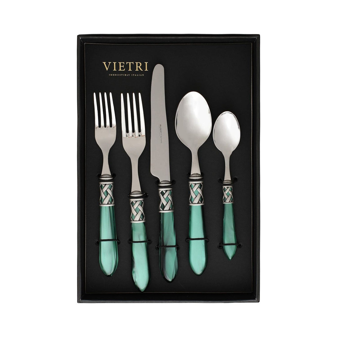 Aladdin Five-Piece Place Setting - Set of 4 - Green / Antique