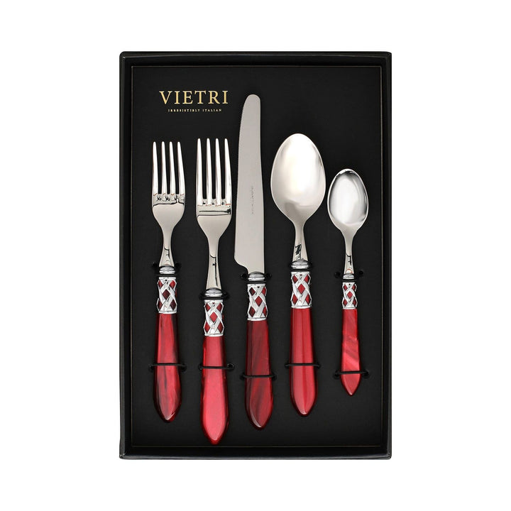 Aladdin Five-Piece Place Setting - Set of 4 - Red / Brilliant