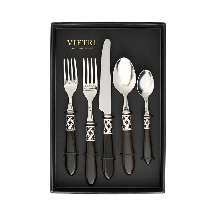 Aladdin Five-Piece Place Setting - Set of 4 - Tortoiseshell / Antique
