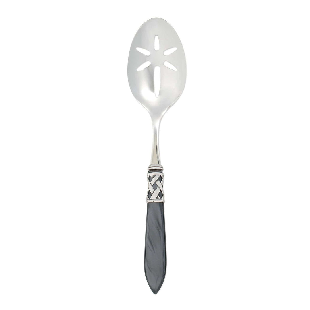 Aladdin Slotted Serving Spoon - Charcoal / Antique