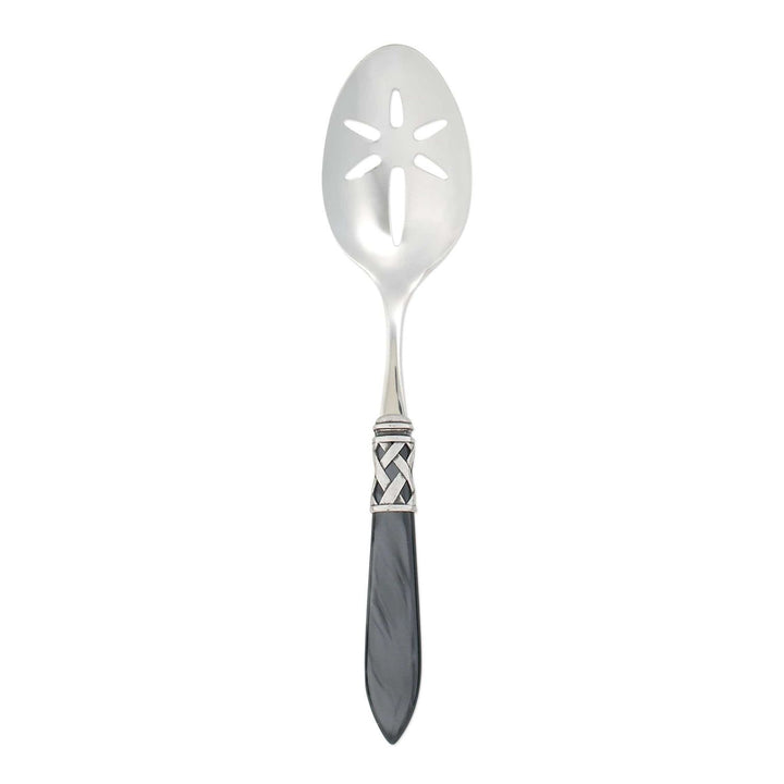 Aladdin Slotted Serving Spoon - Charcoal / Antique