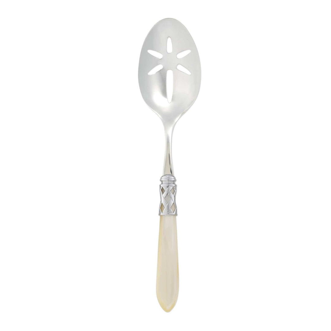 Aladdin Slotted Serving Spoon - Ivory / Brilliant