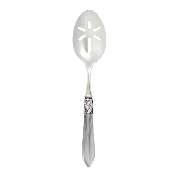 Aladdin Slotted Serving Spoon - Light Gray / Antique