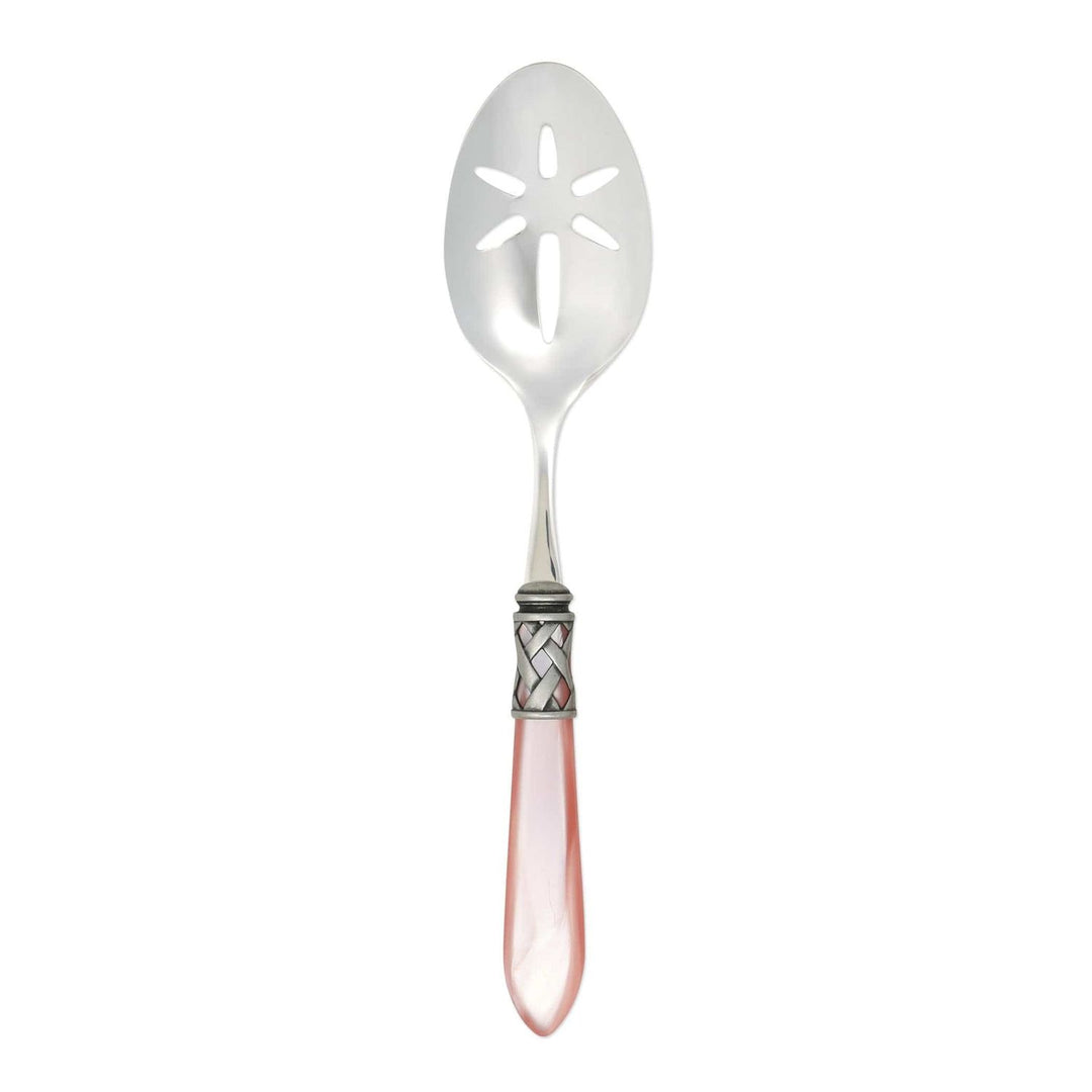 Aladdin Slotted Serving Spoon - Light Pink / Antique