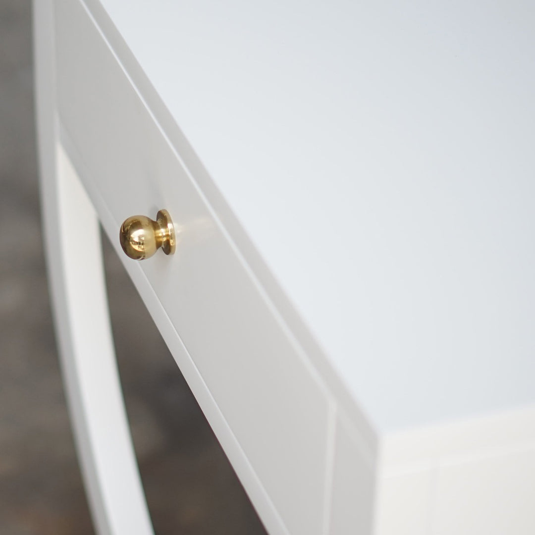 Alexis - One Drawer Side Table In White Lacquer