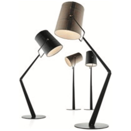 Floor Lamps Fork Floor Lamp Charcoal Shade Black Powder Coated Frame