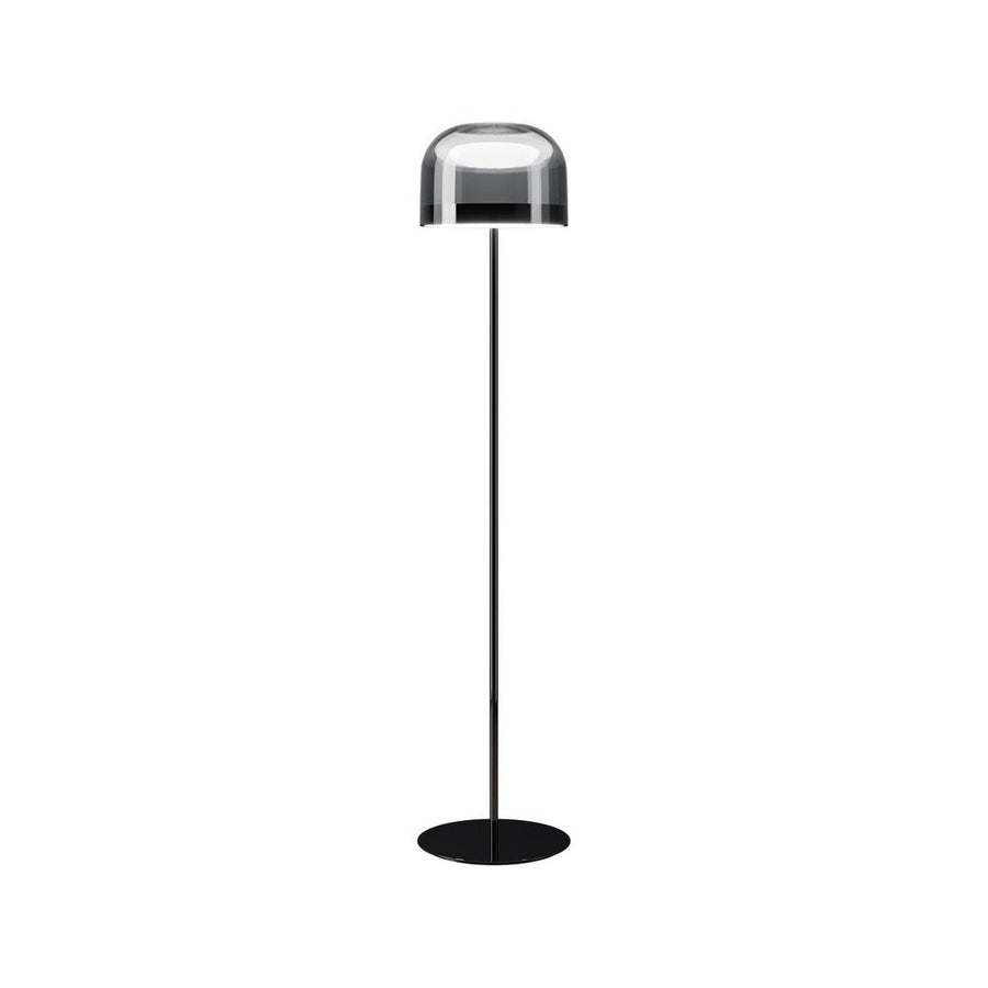 Floor Lamps Shine Floor Lamp Smoke Glass Black Frame