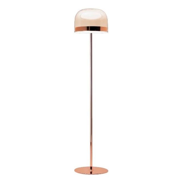 Floor Lamps Shine Floor Lamp Amber Glass Copper Frame