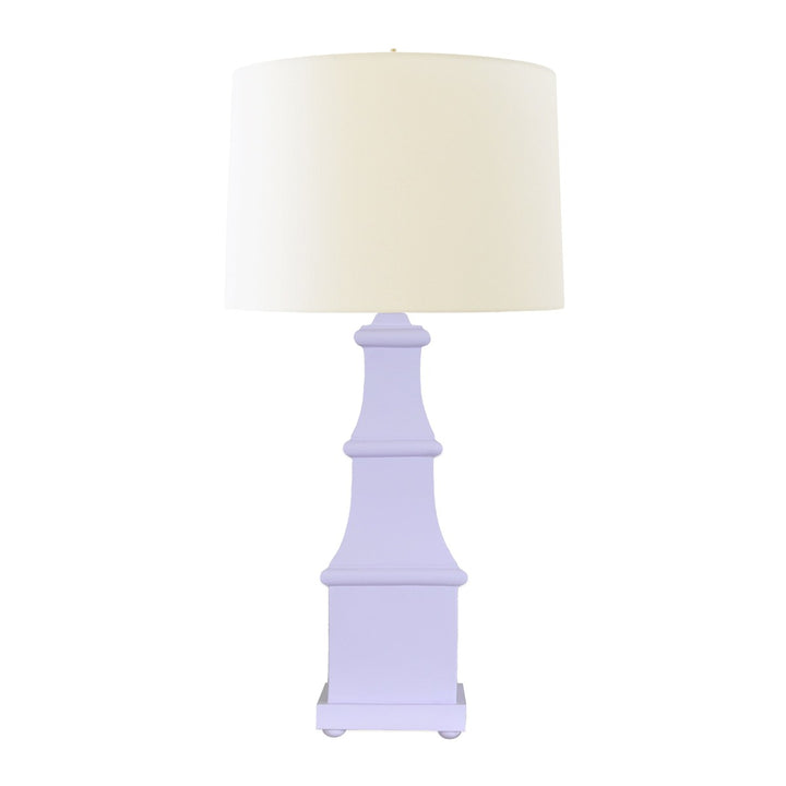 Allegra - Handpainted Tiered Tole Table Lamp In Lavender