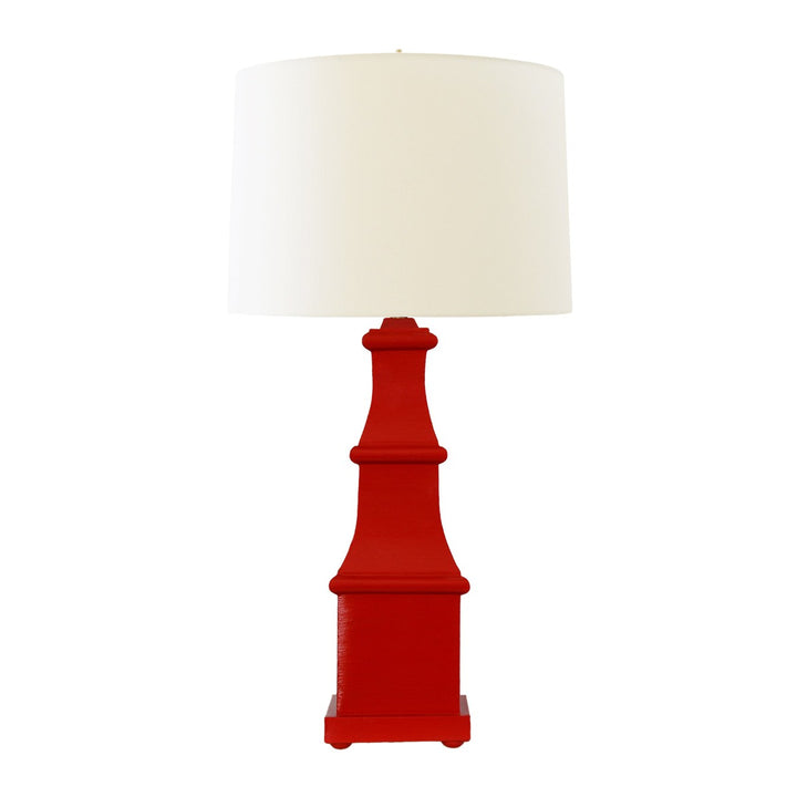 Allegra - Handpainted Tiered Tole Table Lamp In Red