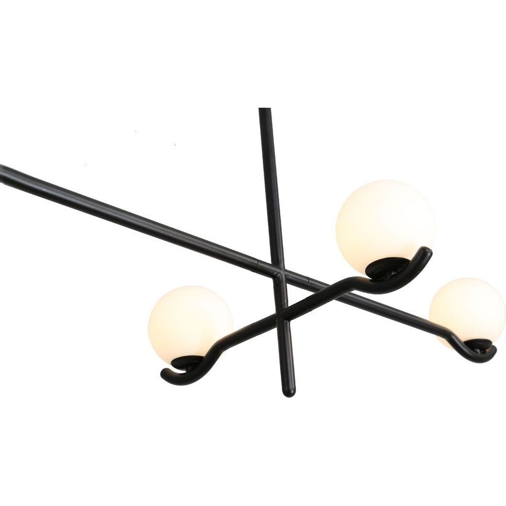 Pendants Constellation Pendant Lamp White Glass Matte Black Frame