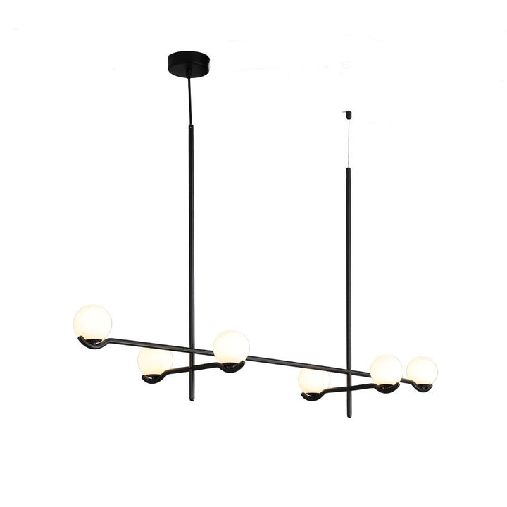 Pendants Constellation Pendant Lamp White Glass Matte Black Frame